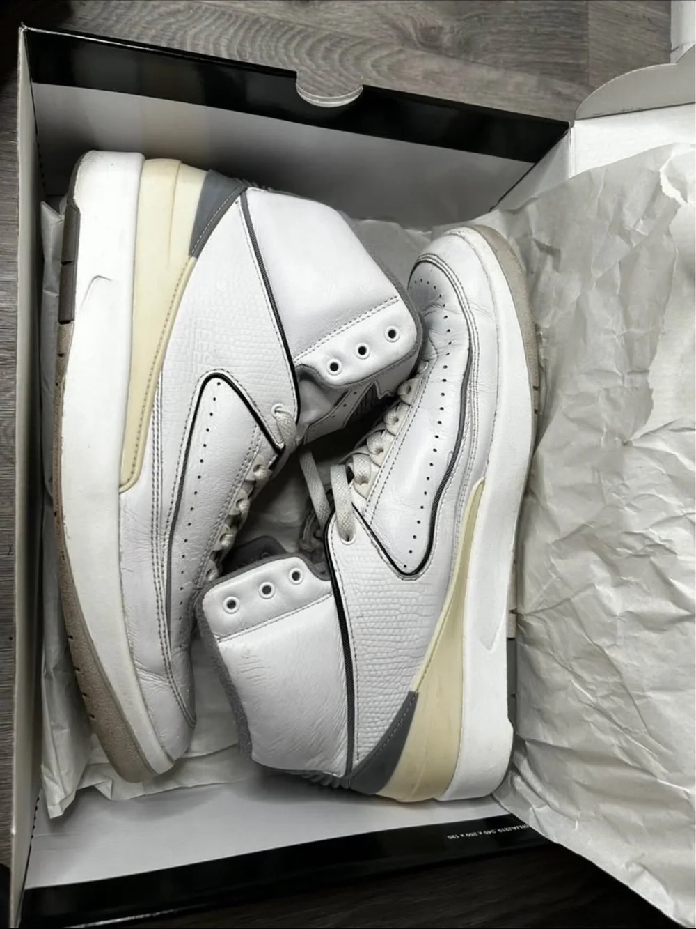 White and Gray High-Top Men's Sneakers
